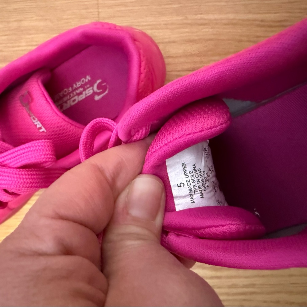 Skechers Hot Pink Lace-Up Sneakers - Picture 2 of 4